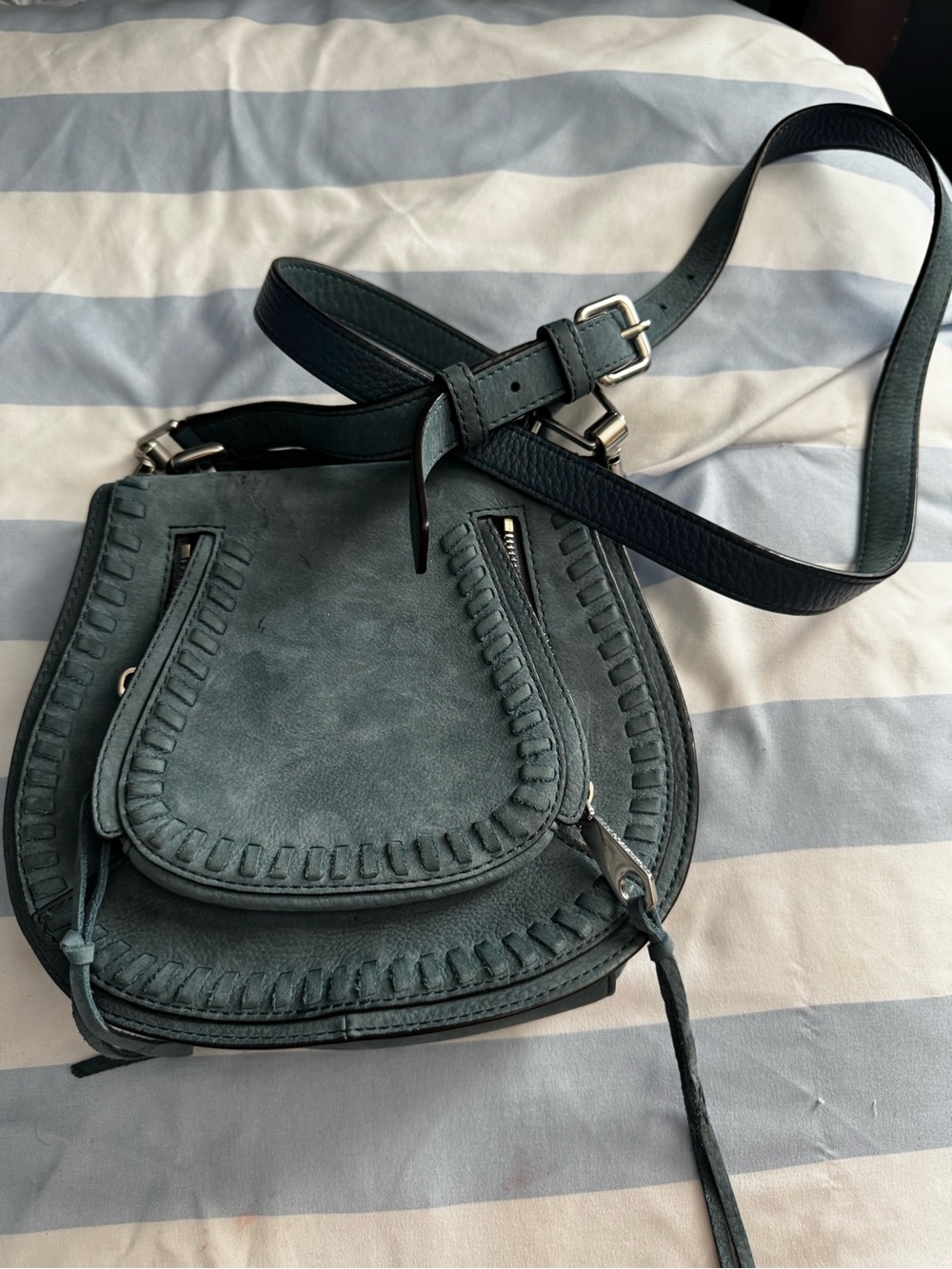 Rebecca Minkoff Teal Suede Whisper Crossbody